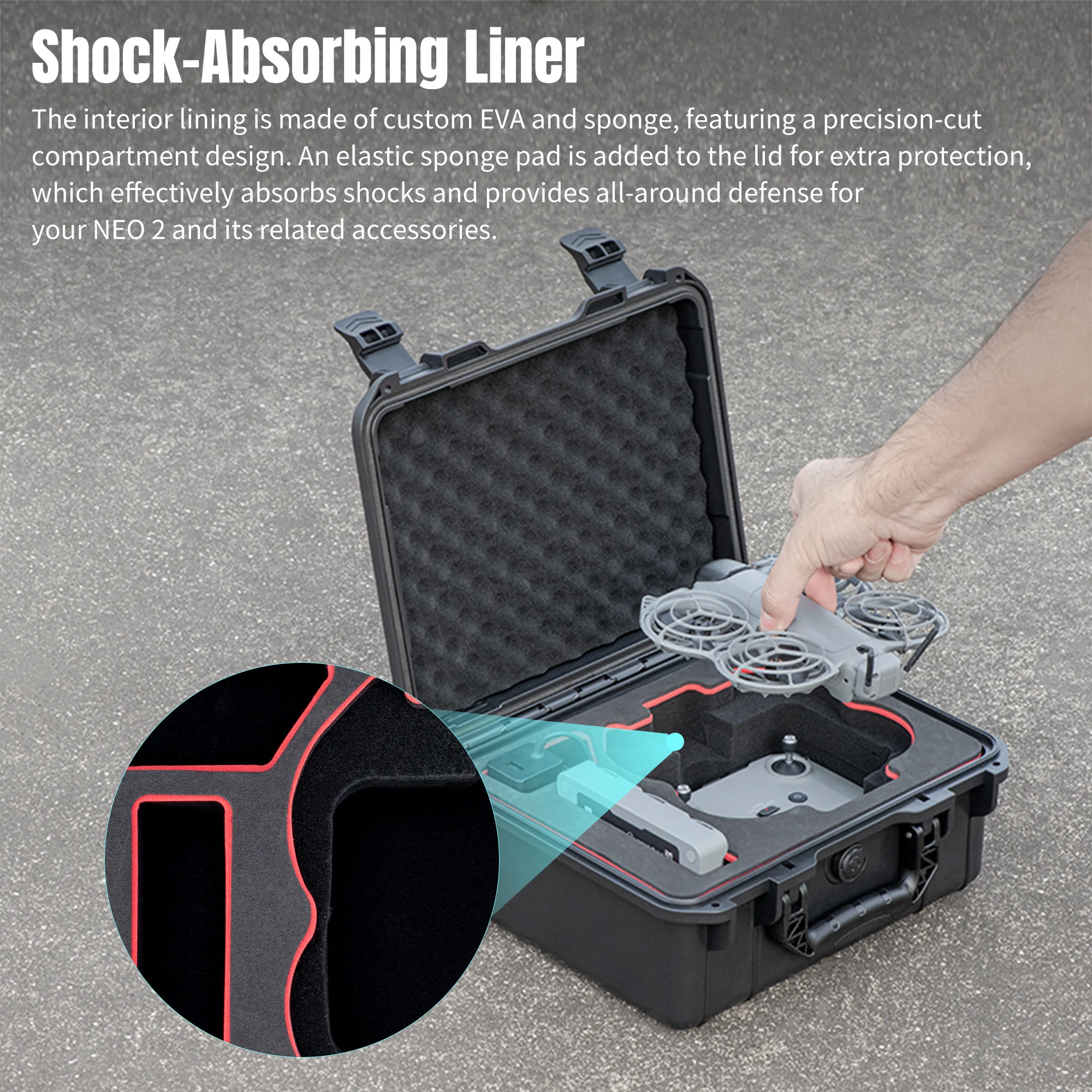 For DJI Neo 2 Portable Storage - Drone Hard Shell Case ulasan dan harga