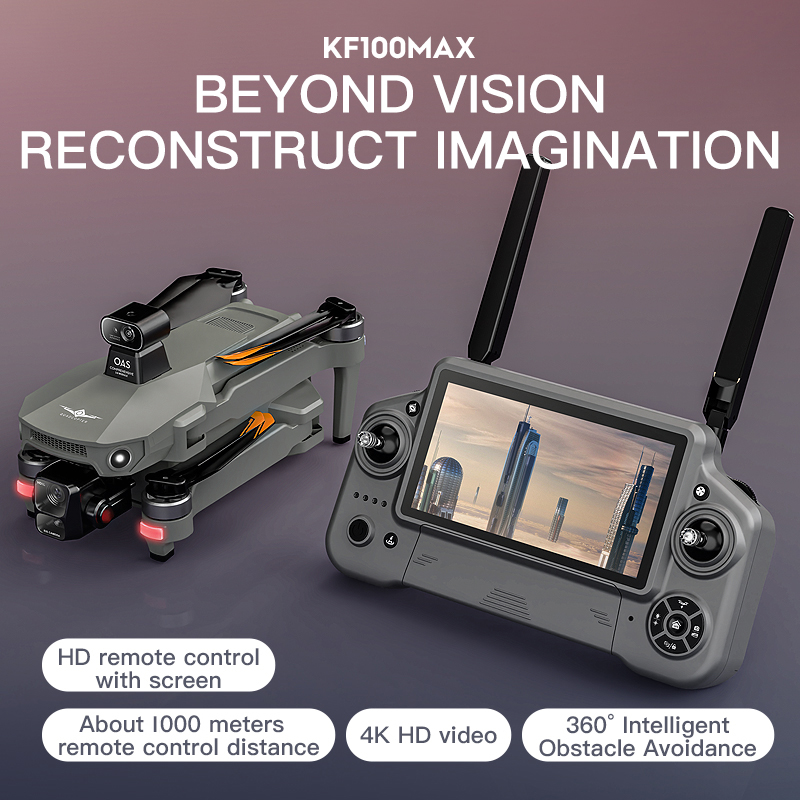 KF100 MAX GPS Drone 4K Camera  - Drone Controller Screen ulasan dan harga
