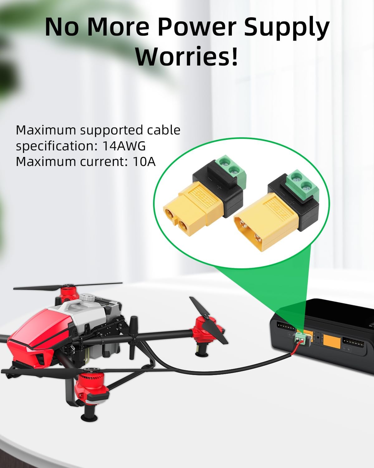 Solderless 2 Pin to XT60 Male  - Drone Solar Charger ulasan dan harga